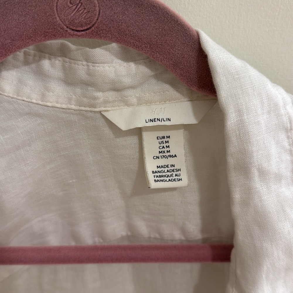 H&M Crisp White Linen Shirt - Picture 2 of 3